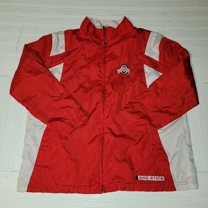 Red Oak Sportwear for Ladies Womens Full Zip Ohio State Buckeyes Red White